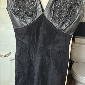 Lamo Black Jacket-vintage -leather-suede